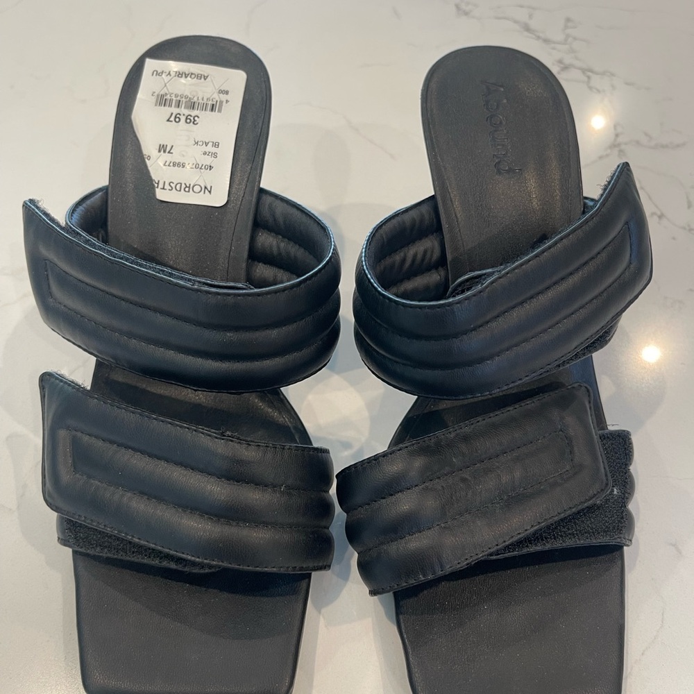 Black Slide Sandals ( Never Been Worn Outside)
